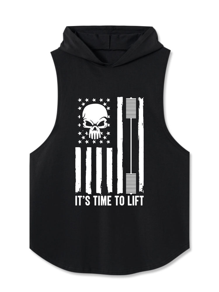 its time to lift Washed Hooded Tank