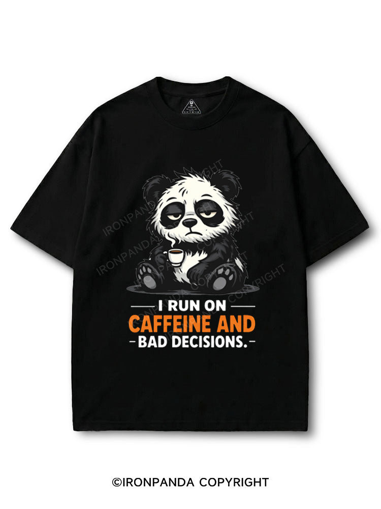 I RUN ON CAFFEINE AND BAD DECISIONS COTTON PUMP COVER