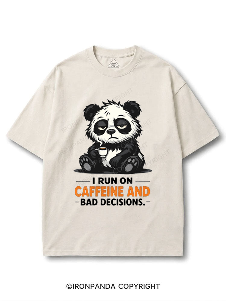 I RUN ON CAFFEINE AND BAD DECISIONS COTTON PUMP COVER