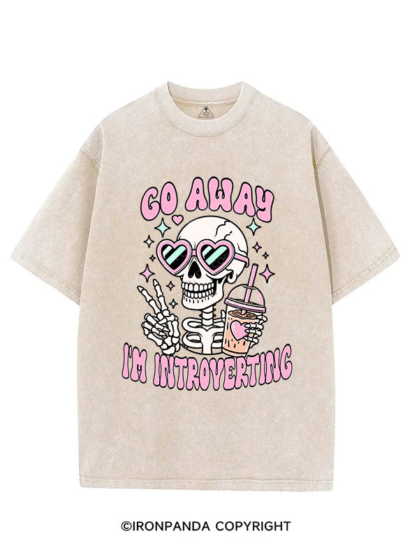 GO AWAY, I'M INTROVERTING VINTAGE GYM SHIRT