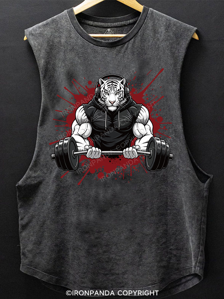 Muscle Tiger Scoop Bottom Cotton Tank