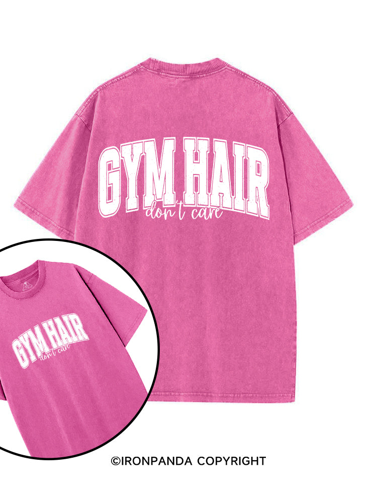 GYM HAIR, don't care printed Gym Shirt