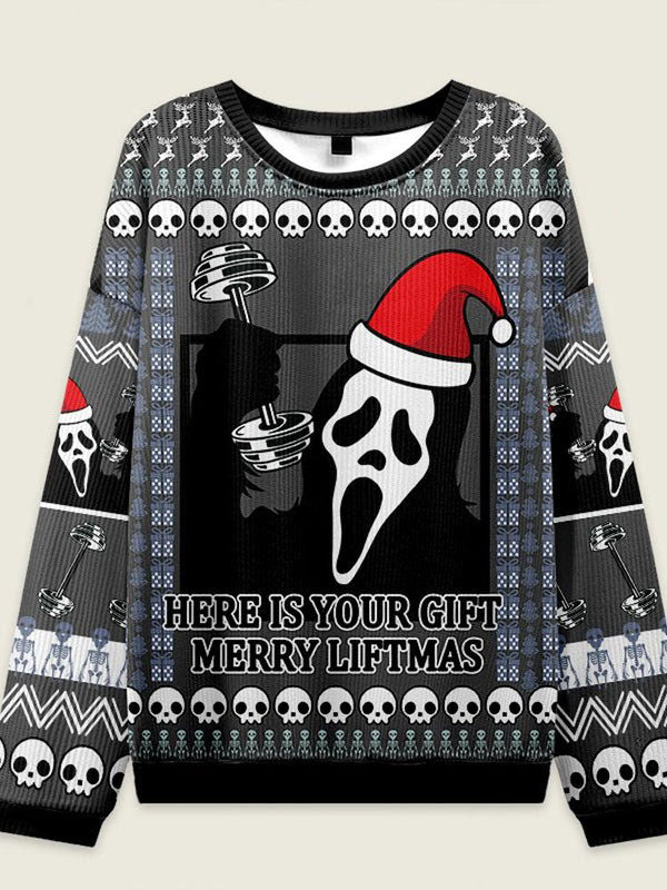 IRONPANDA Here is Your Gift Fitness theme Ugly Sweater