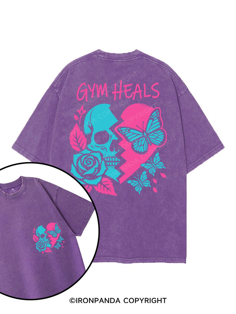 GYM HEALS printed Gym Shirt