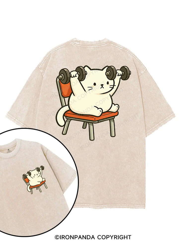 Kitten Gym Day printed Gym Shirt