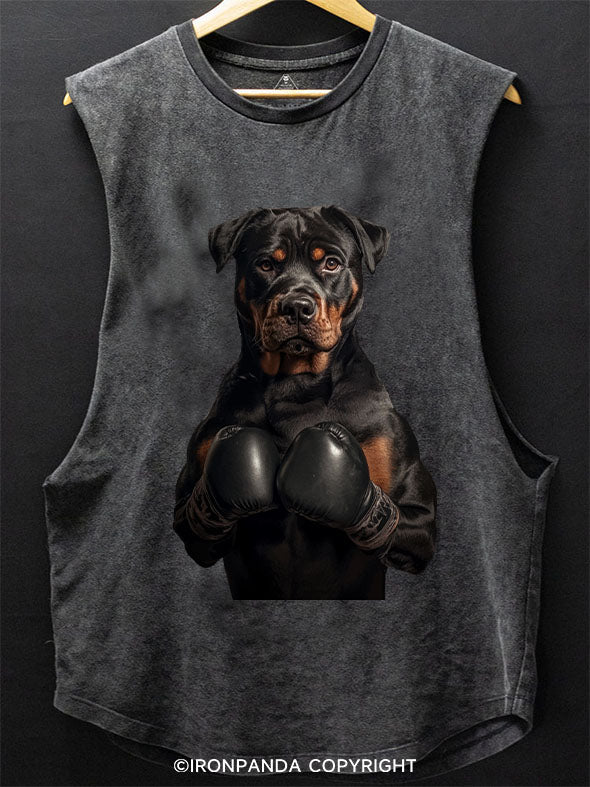 Boxing Rottweiler SCOOP BOTTOM COTTON TANK