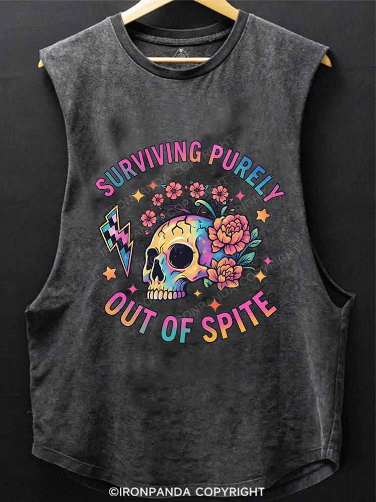 SURVIVING PURELY OUT OF SPITE SCOOP BOTTOM COTTON TANK