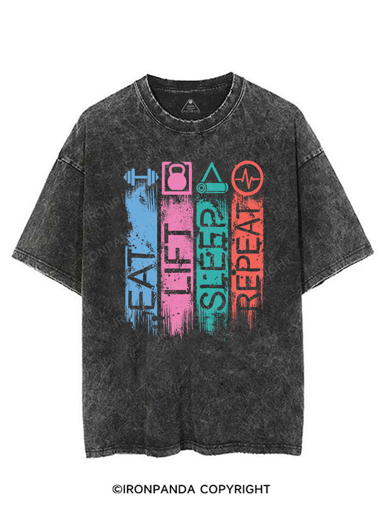 EAT,LIFT,SLEEP,REPEAT VINTAGE GYM SHIRT