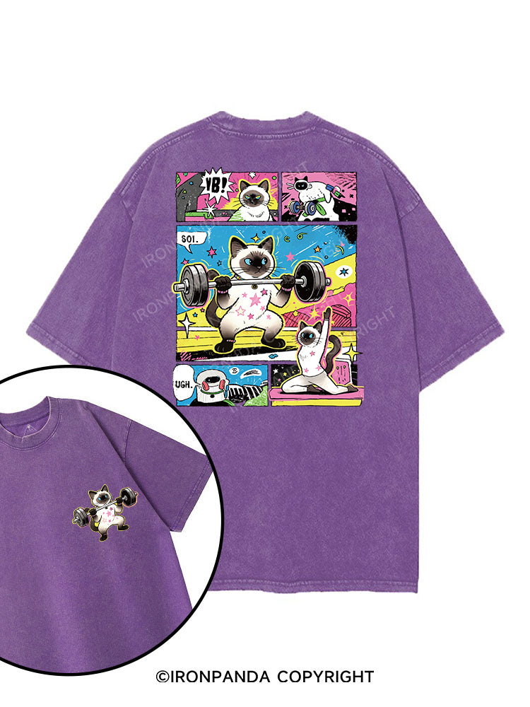 Siamese Cat Gym printed Gym Shirt