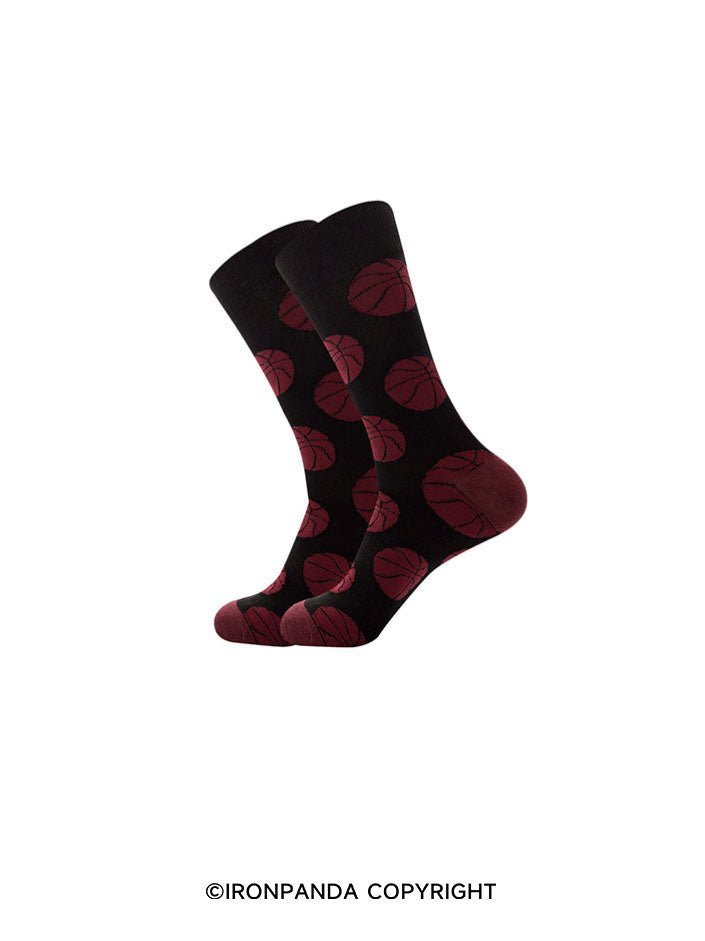 Sports Ball Print High-Top Gym Socks