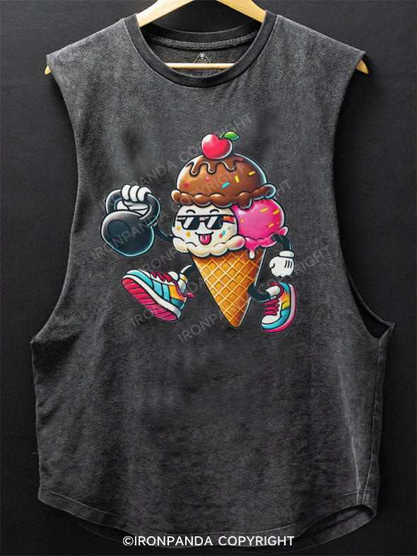 Ice Cream Workout Scoop Bottom Cotton Tank