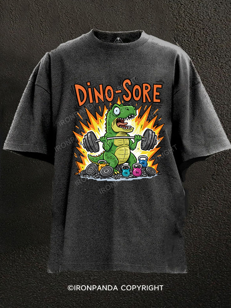 DINO‑SORE Washed Gym Shirt