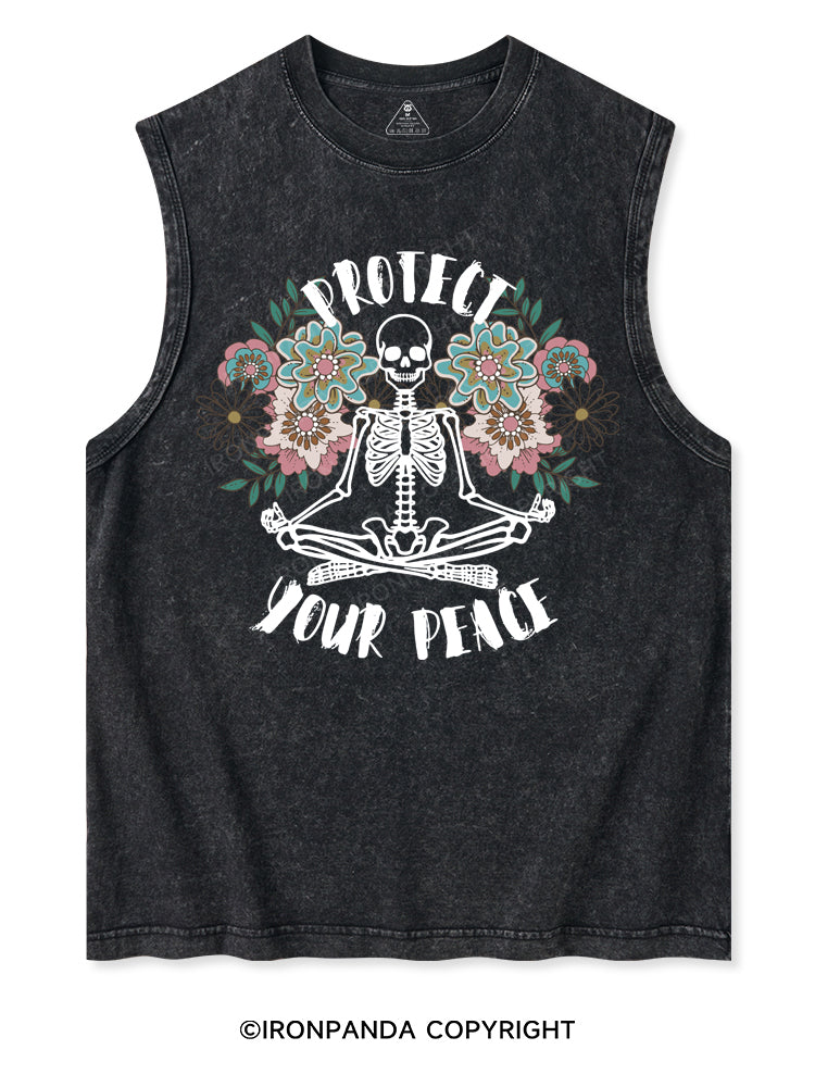 PROTECT YOUR PEACE Washed Tank