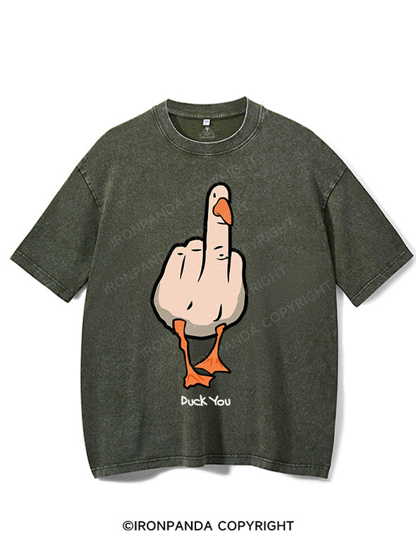 duck you Washed Gym Shirt