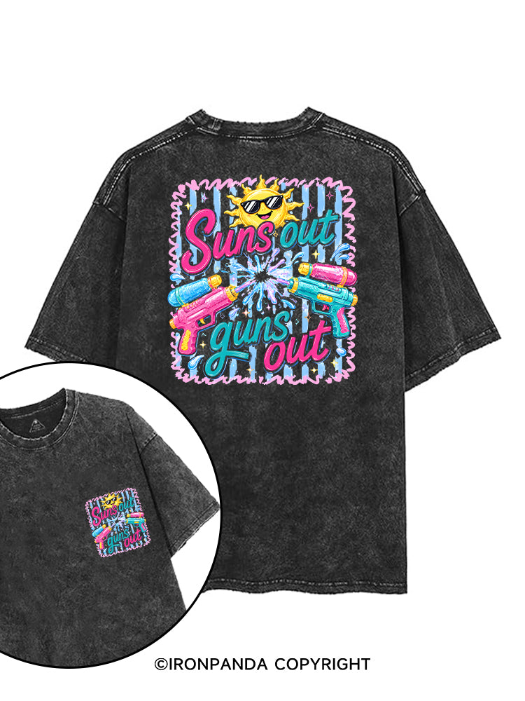 SUNS OUT GUNS OUT printed Gym Shirt