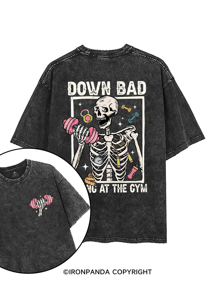 Down Bad Crying At The Gym printed Gym Shirt