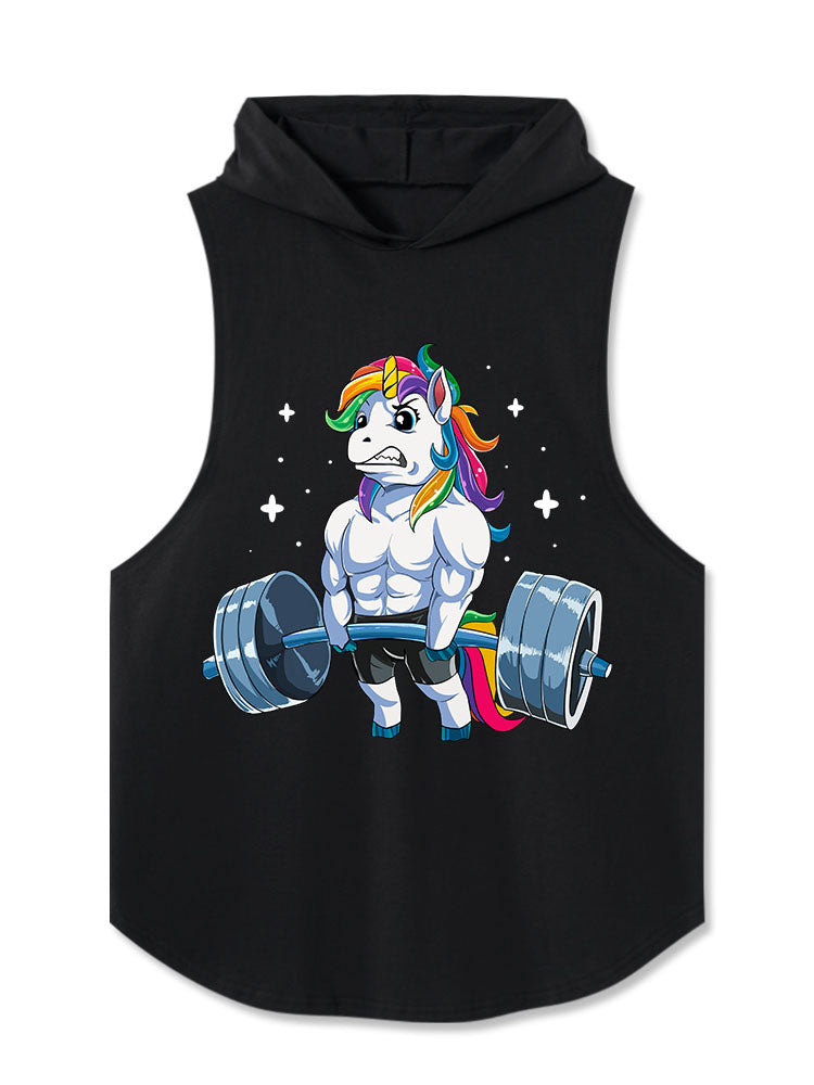 Weightlifting Unicorn Hooded Tank