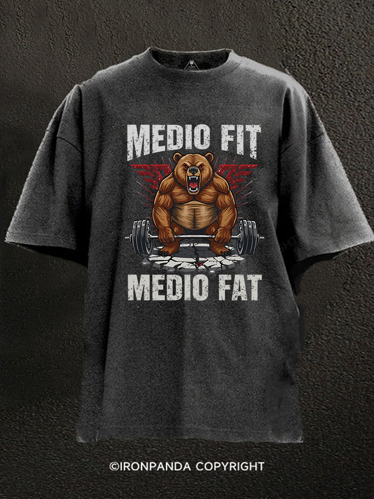 Medio FIT Medio FAT Washed Gym Shirt