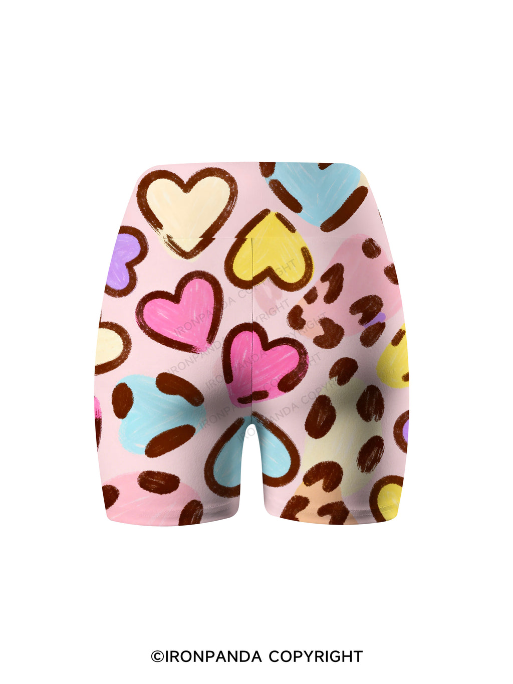 Sweetheart Leopard Printed Yoga Cycling Shorts