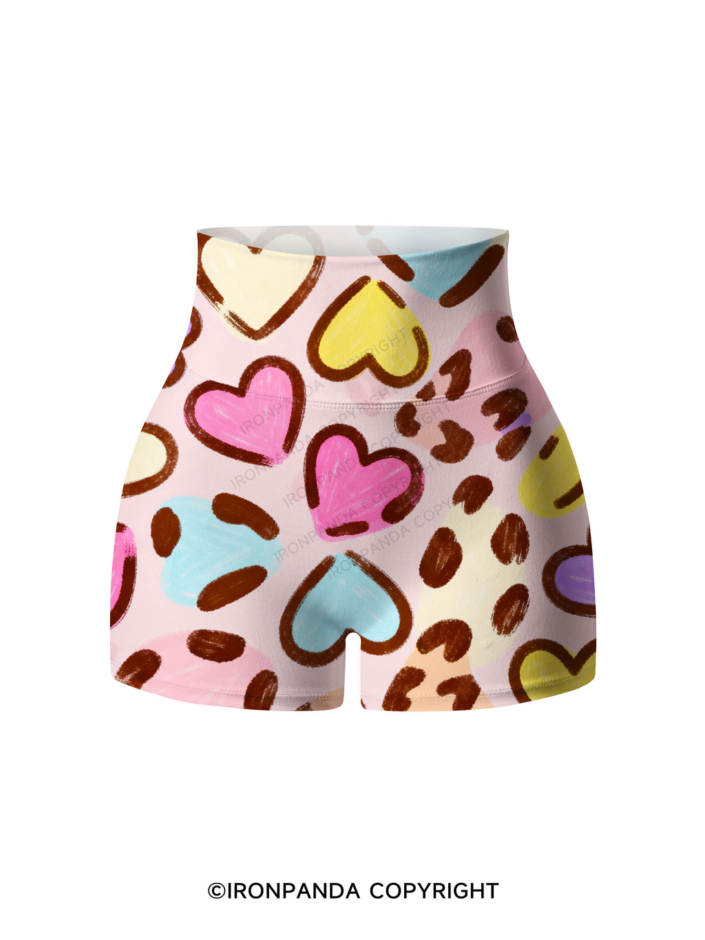 Sweetheart Leopard Printed Yoga Shorts