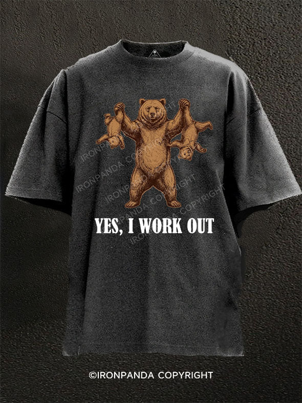 Yes I Work Out Washed Gym Shirt