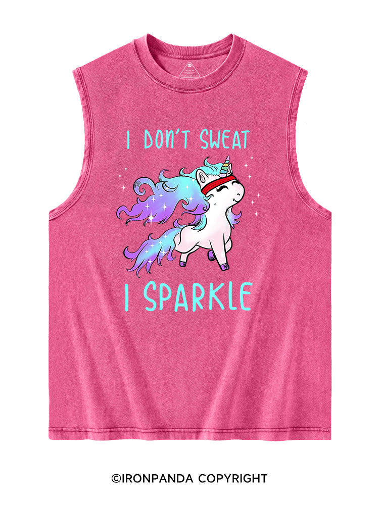 I DON'T SWEAT I SPARKLE Washed Tank