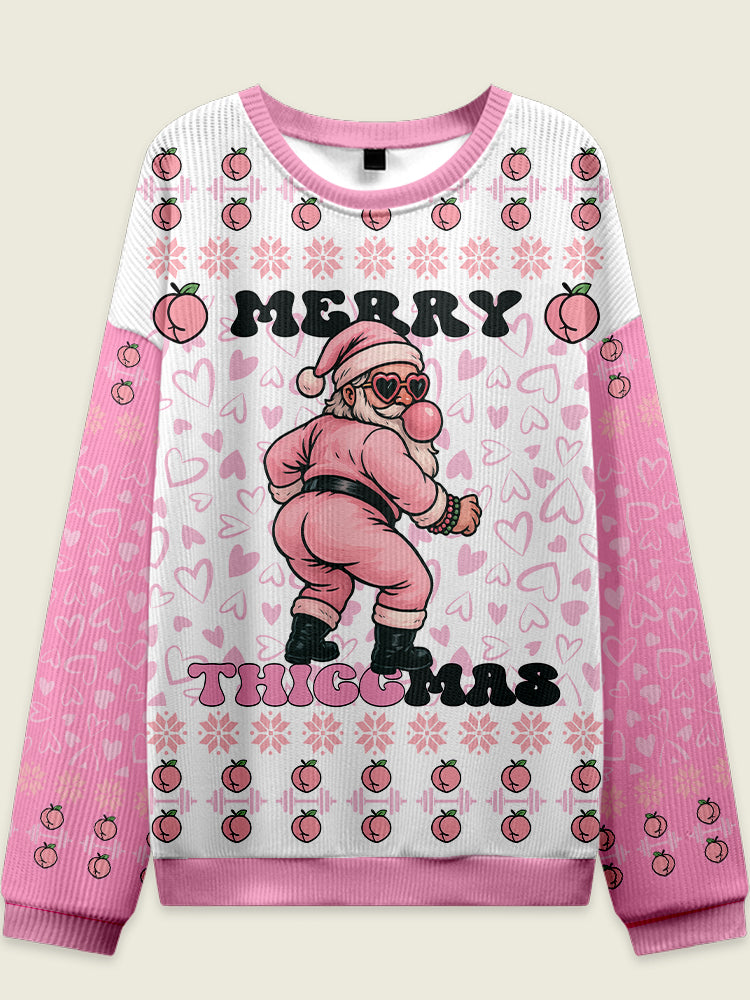 IRONPANDA MERRY THICC-MAS Fitness Theme Ugly Sweater