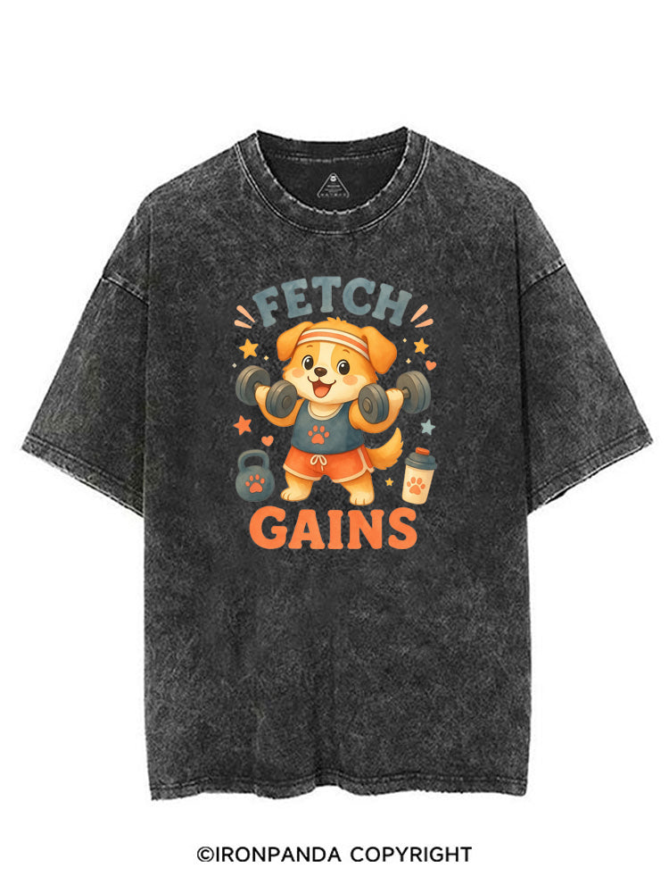 FETCH GAINS GYM DOG VINTAGE GYM SHIRT