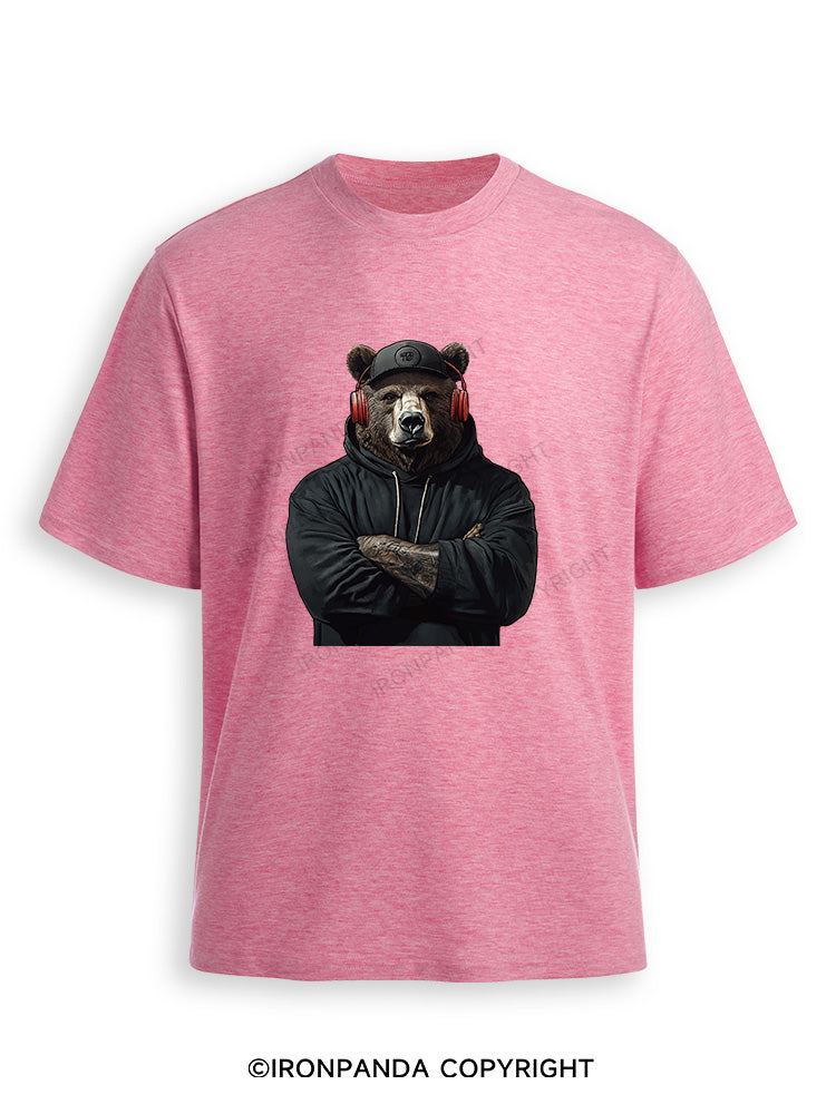Bear with headphones Ultra Soft Heather T-Shirt