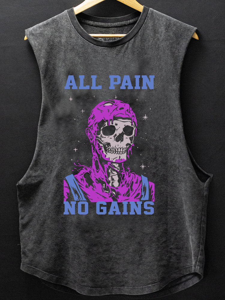 All Pain No Gains SCOOP BOTTOM COTTON TANK