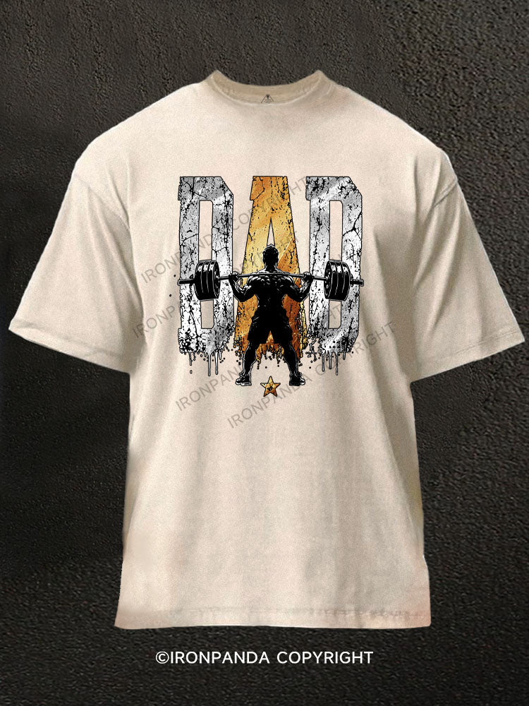 Dad Lifting Washed Gym Shirt