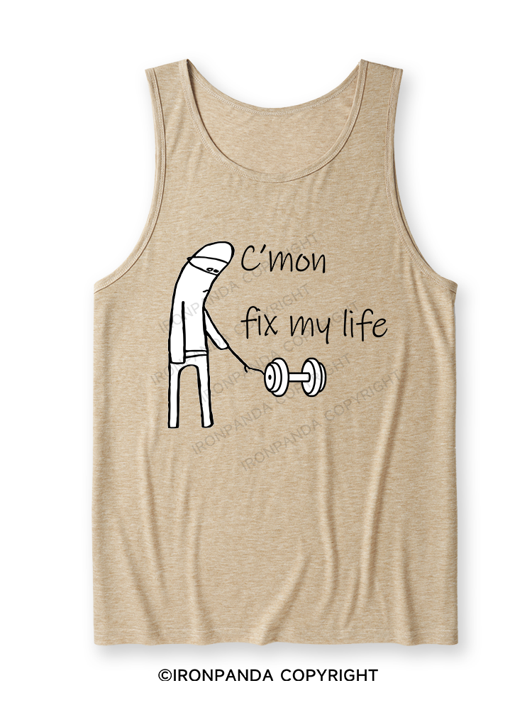 c‘mon fix my life Washed Ultra Soft Heather Tank