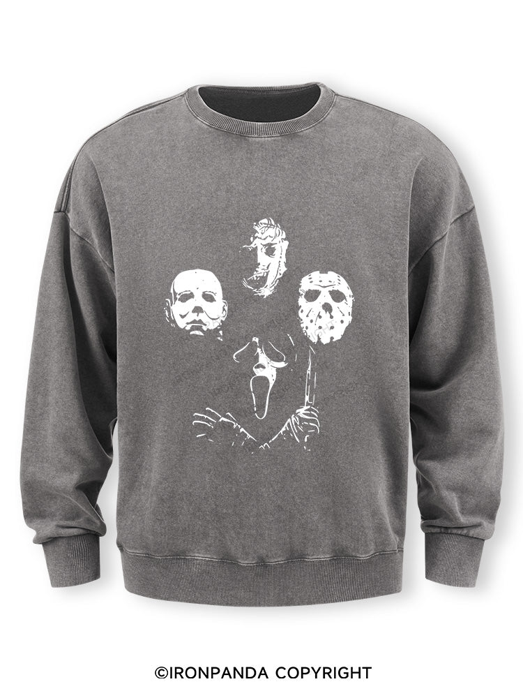 Halloween Fitness Night Washed Sweatshirt