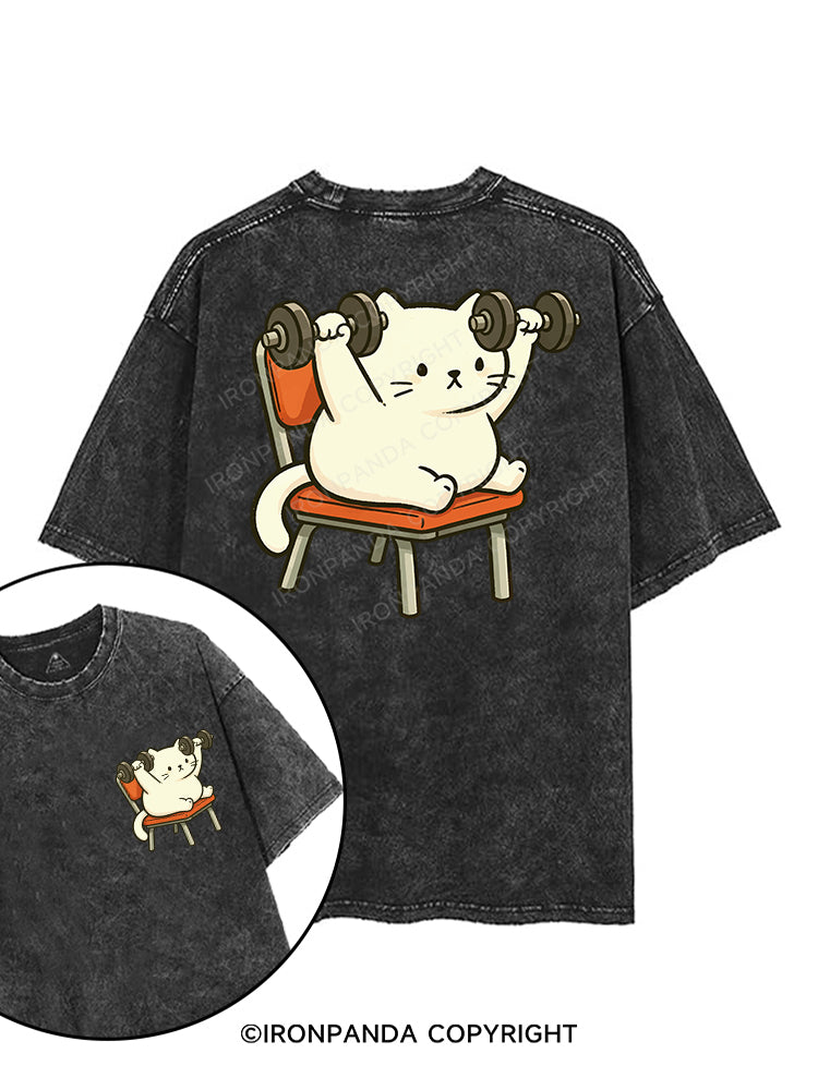 Kitten Gym Day printed Gym Shirt