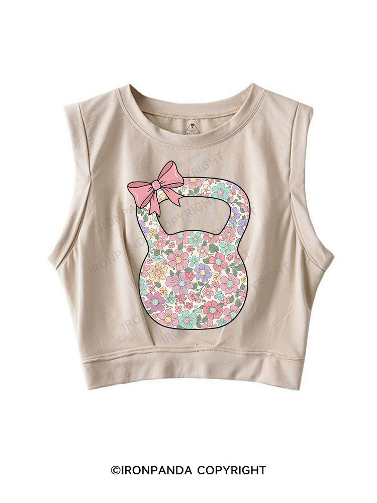 Flowers & Kettlebells SLEEVELESS CROP TOPS