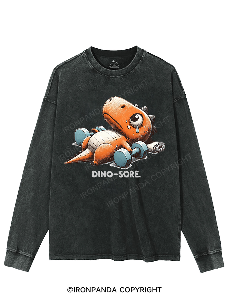 Dino-Sore After Workout Washed Sweatshirt