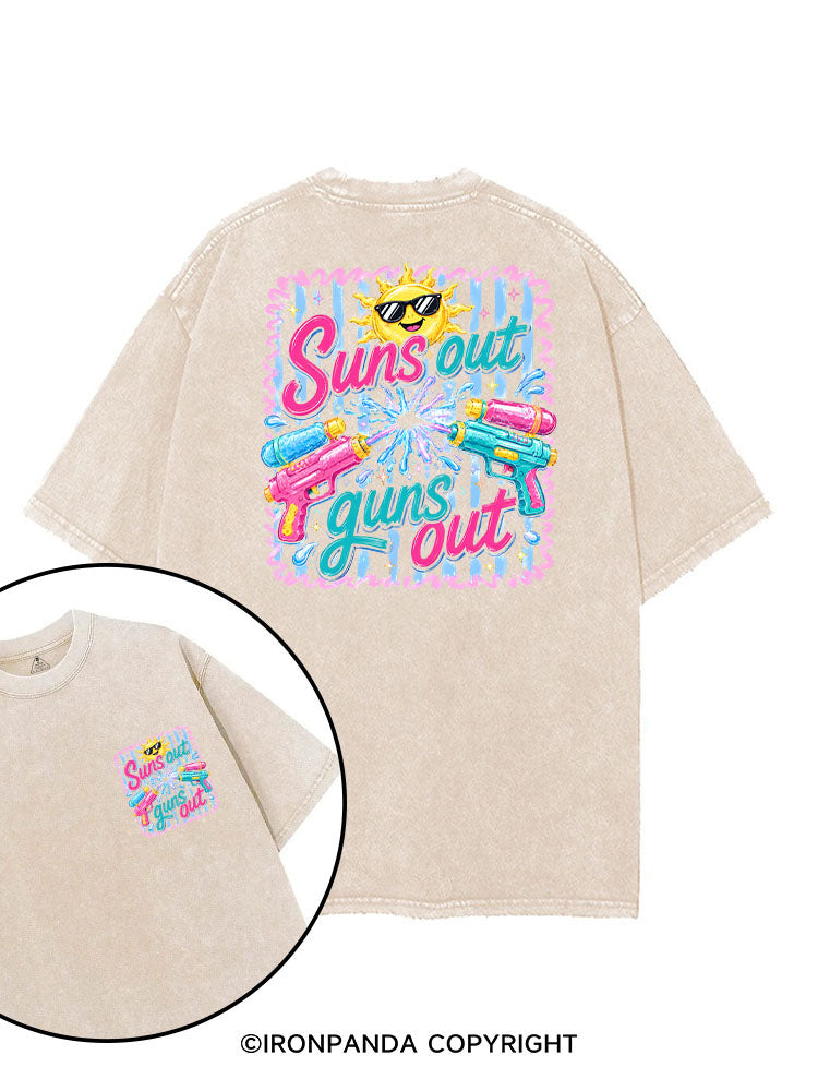 SUNS OUT GUNS OUT printed Gym Shirt