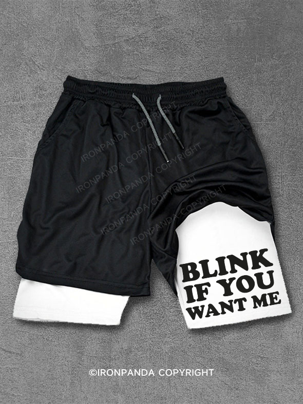 blink if you want me Performance Training Shorts