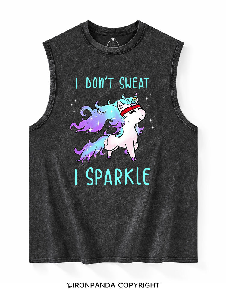 I DON'T SWEAT I SPARKLE Washed Tank