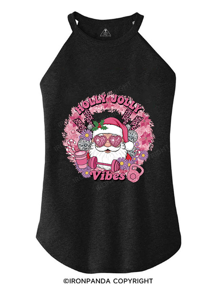 HOLLY JOLLY Vibes  ROCKER COTTON TANK