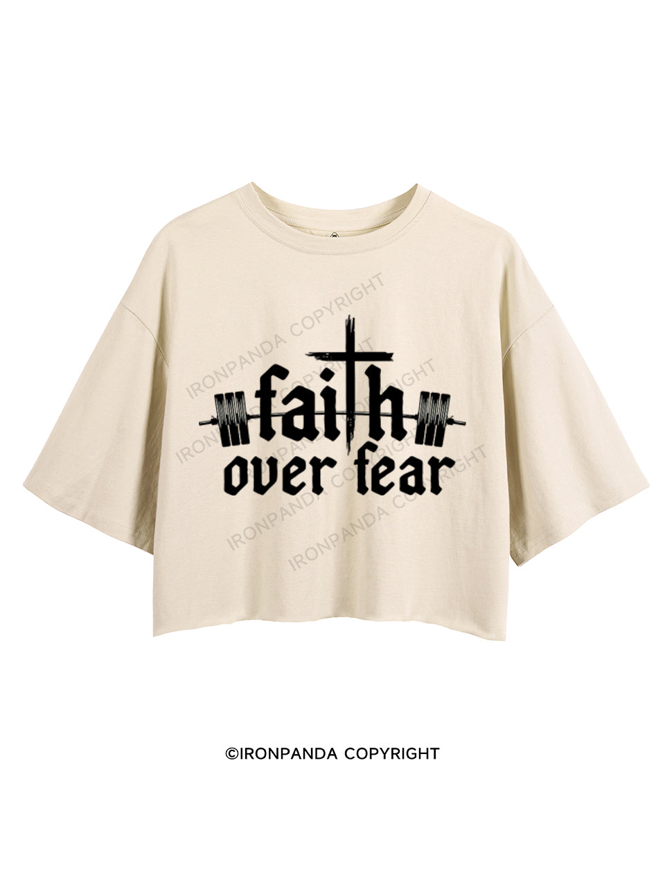 FAITH OVER FEAR CROP TOPS