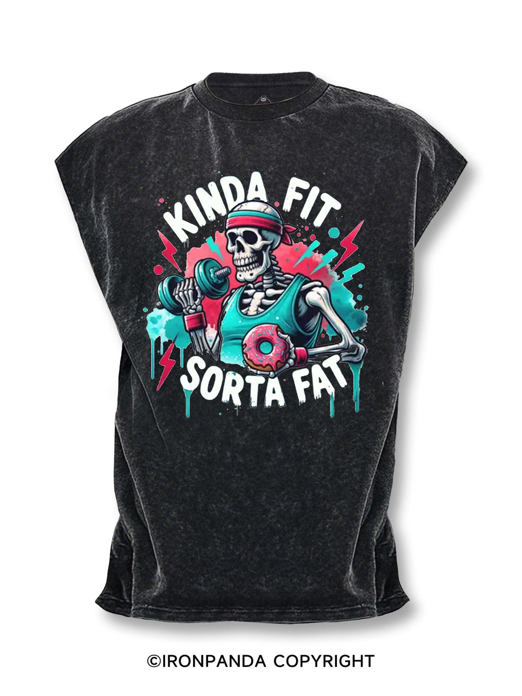 Skeleton Gym Cut Off Tank