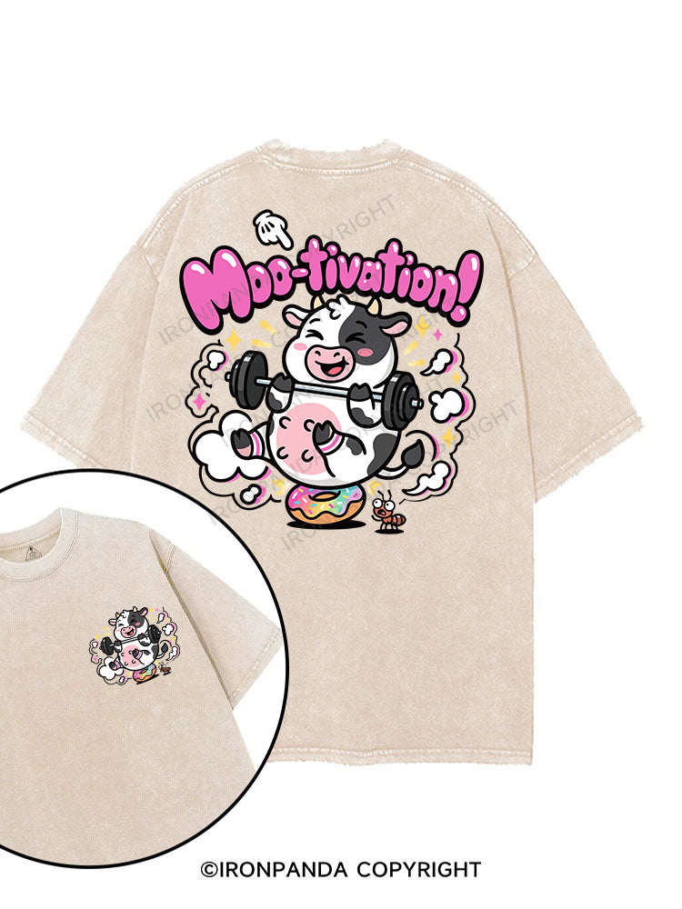 Moo-tivation printed Gym Shirt