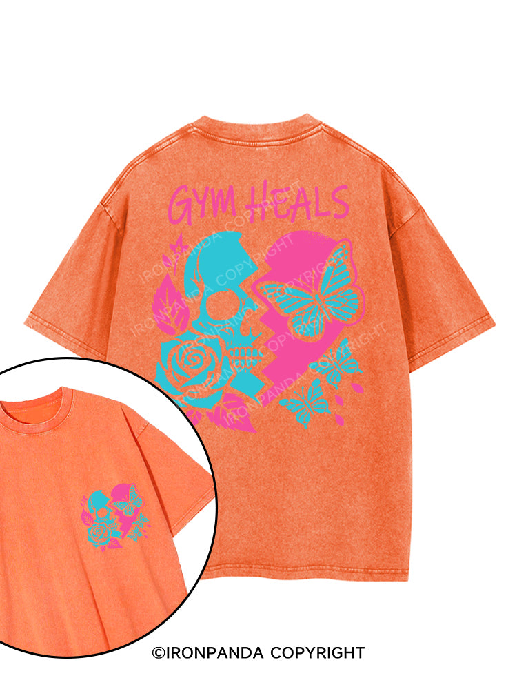 GYM HEALS printed Gym Shirt