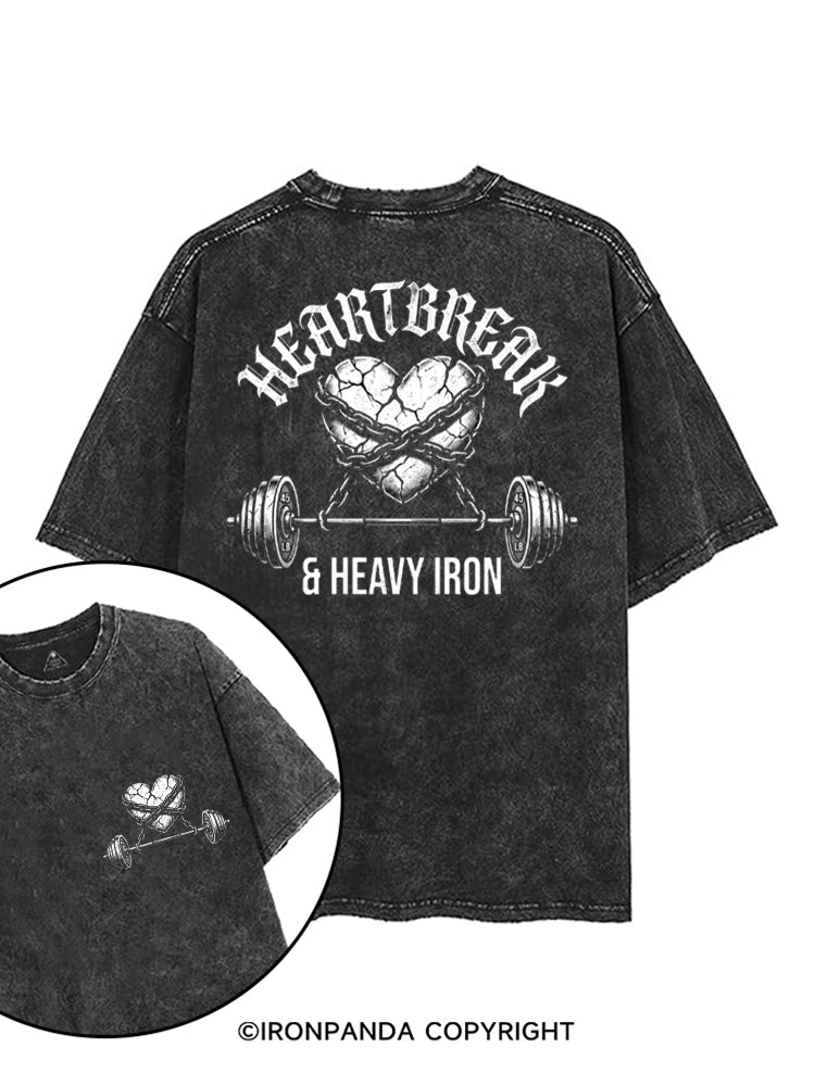 HEARTBREAK & HEAVY IRON printed Gym Shirt