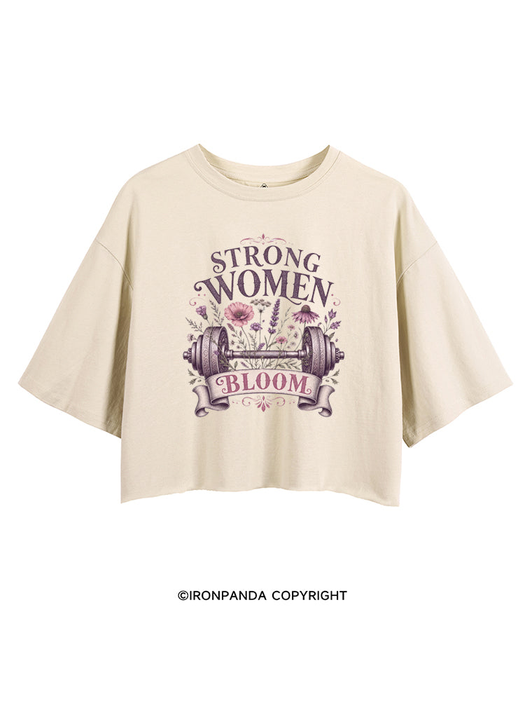 STRONG WOMEN BLOOM CROP TOPS