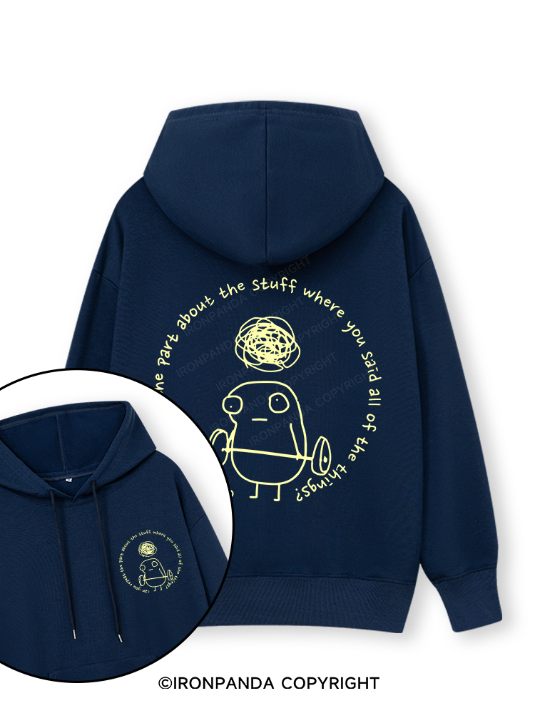 Can you repeat the part about the stuff where you said all of the things? Double-Sided Printed Classic Gym Hoodie