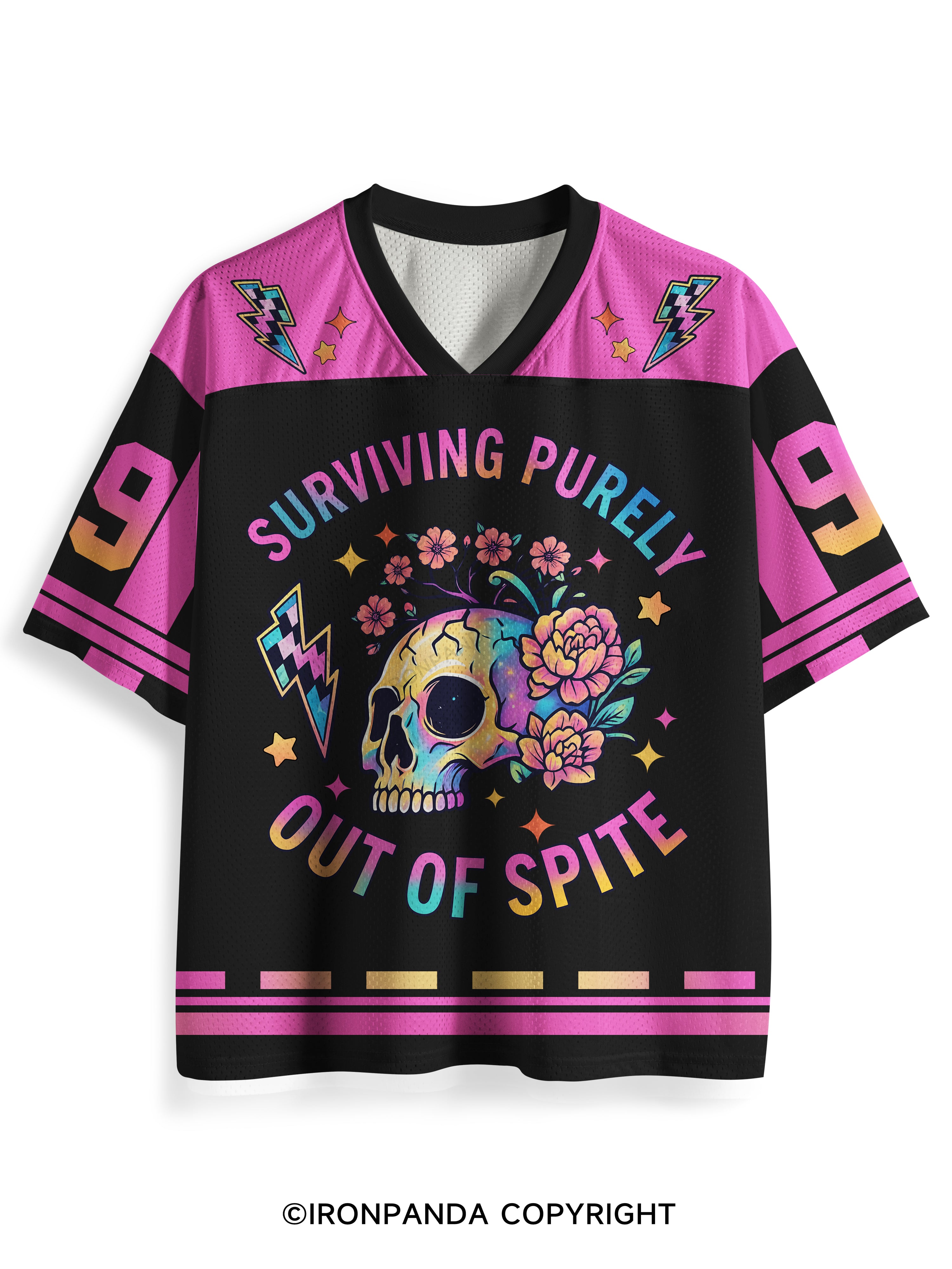 SURVIVING PURELY OUT OF SPITE BLACK Mesh Jersey