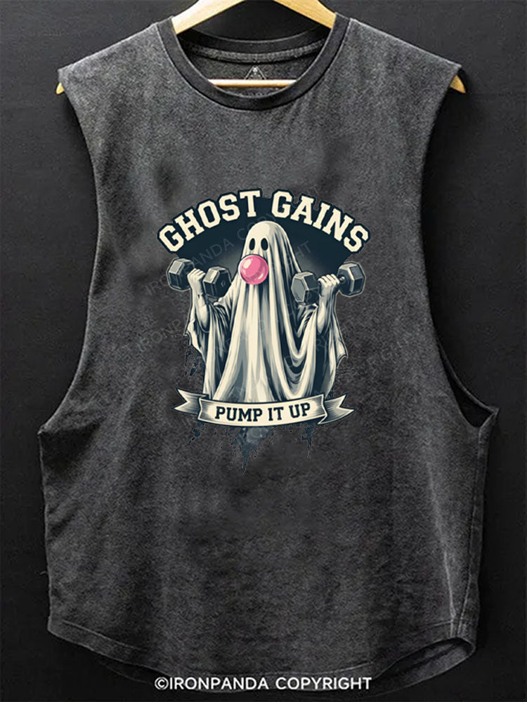 Ghost Gains Pump It Up Scoop Bottom Cotton Tank
