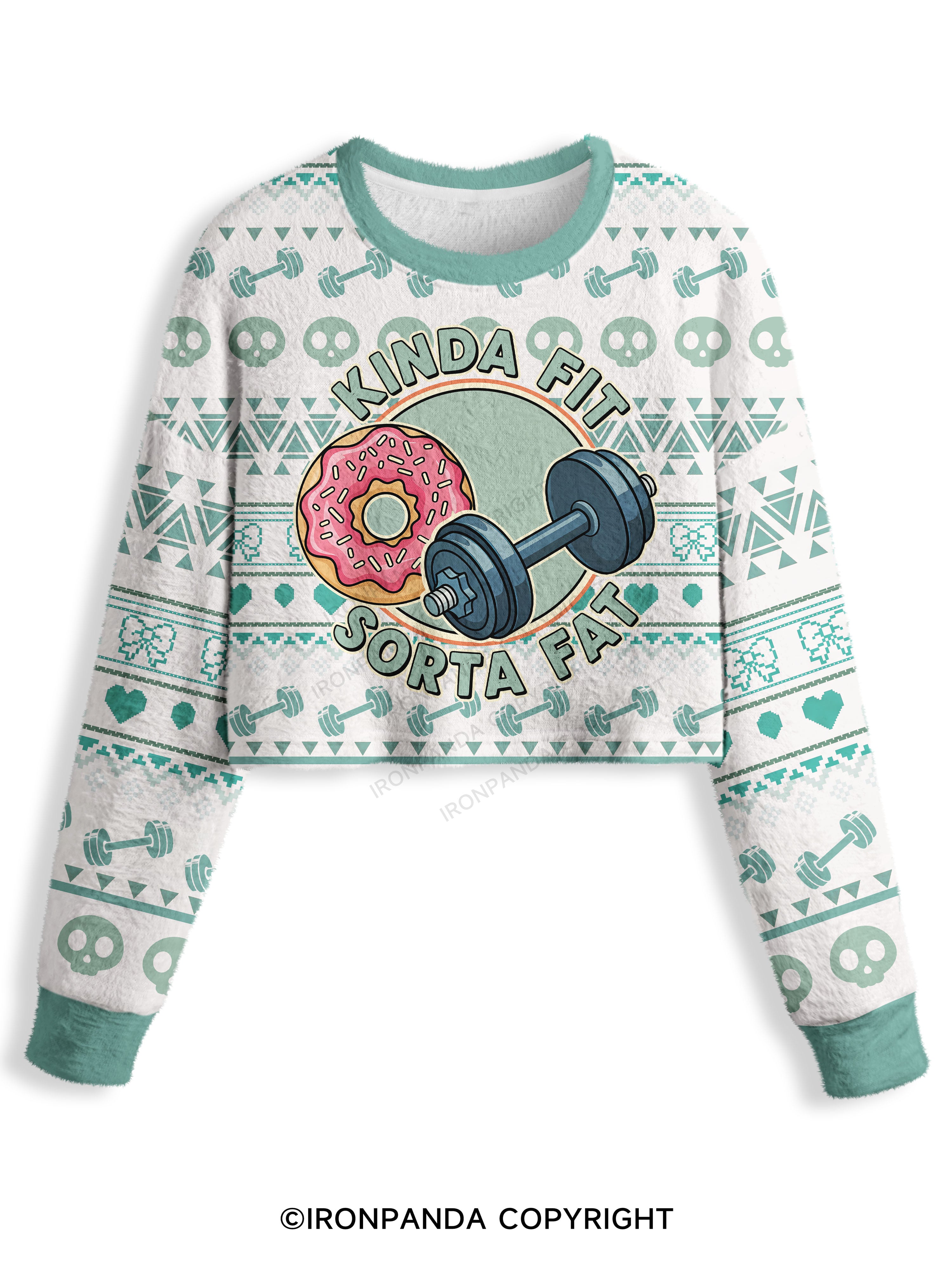 KINDA FIT SORTA FAT Crop Ugly Sweater